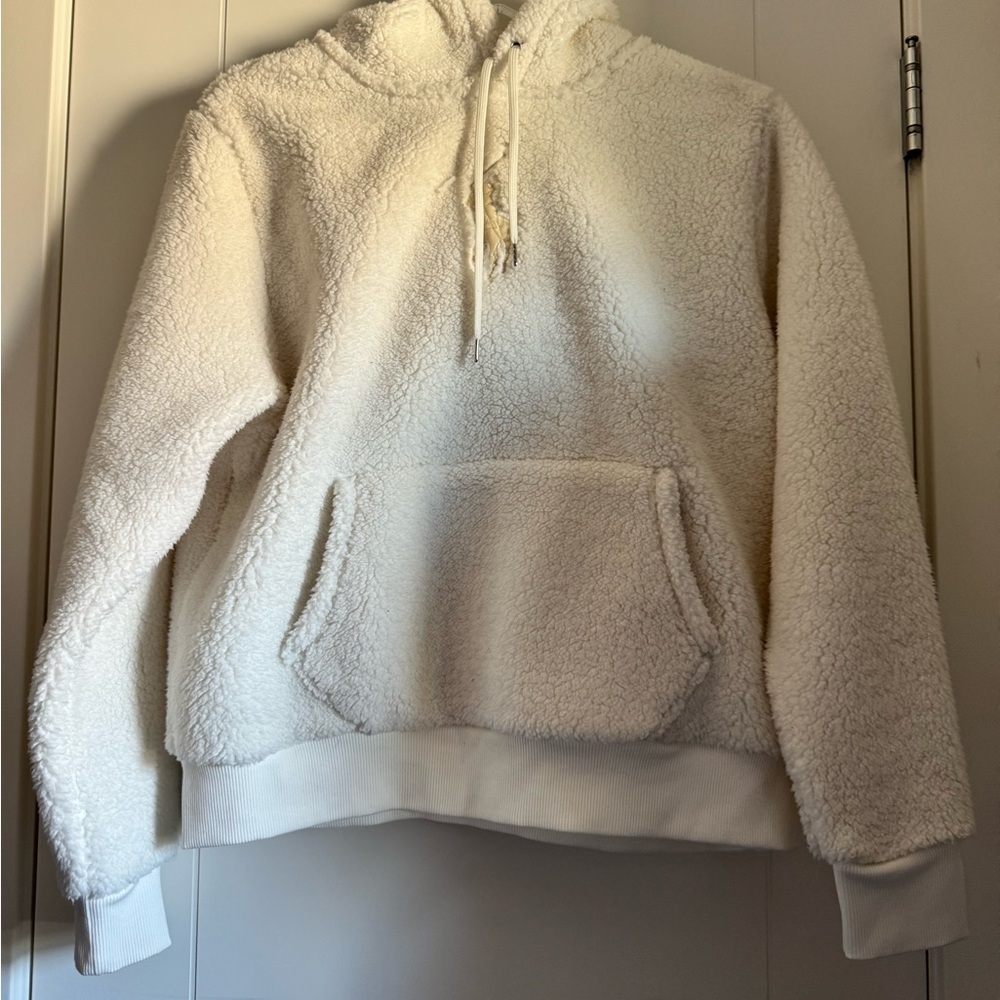 Cozy White Sherpa Hoodie NWT